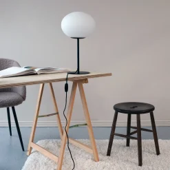 Dyberg Larsen Lamper Til Kontoret|Lamper Til Soveværelset > Princess Bordlampe H48,5 cm, Sort/Hvid