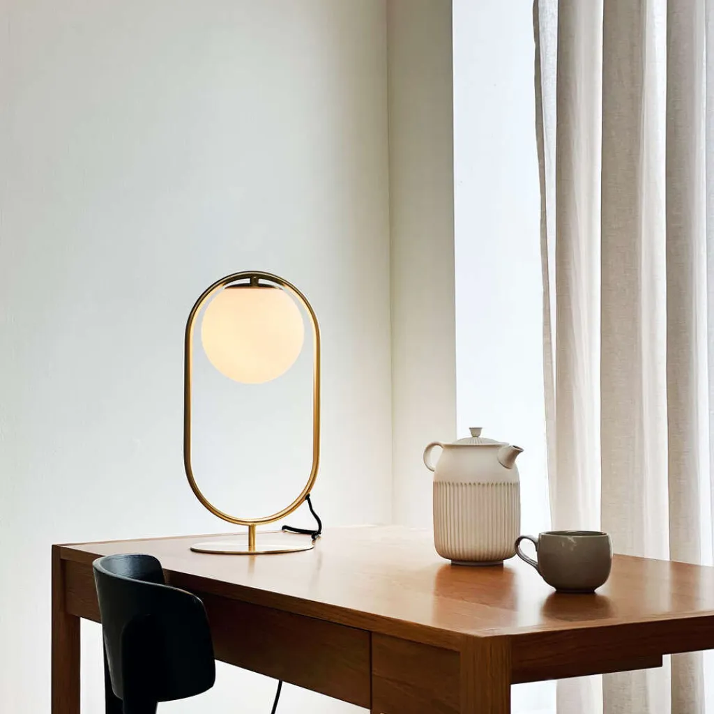 Discount Reims Bordlampe H40 cm, Messing Lamper Til Kontoret|Lamper Til Soveværelset