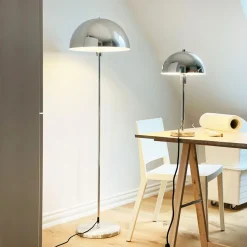Discount Dyberg Larsen Stockholm Gulvlampe H143 cm, Krom/Marmor