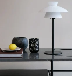 Online Valby Bordlampe H40 cm, Sort/Hvid Lamper Til Kontoret|Lamper Til Soveværelset