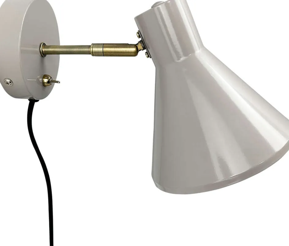 New Dyberg Larsen Væglampe Sleep 17 cm, Beige/Antik Messing