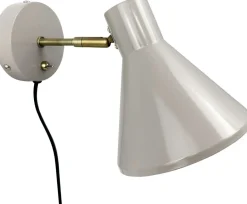 New Dyberg Larsen Væglampe Sleep 17 cm, Beige/Antik Messing