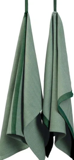 Outlet Ekta Living Viskestykke 2 stk. 50x70 cm, Grøn/Grøn