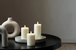 Eledea Stearinlys|Led Stearinlys > Bloklys LED ?7xH12,5 cm, Off White