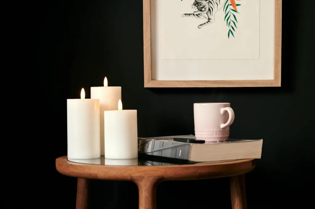 Eledea Stearinlys|Led Stearinlys > Bloklys LED ?7xH12,5 cm, Off White