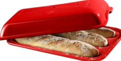 Discount Emile Henry Brødform til Baguette 23x39,5 cm, Rød