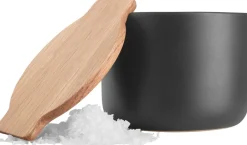 Sale Nordic Kitchen Saltkar m. Låg Ø10,5 cm, Sort Salt Og Peber|Salt Og Peber