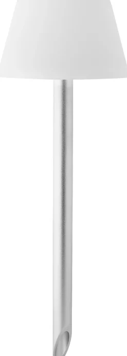 Best SunLight Lampe m. Spyd H37 cm, Hvid/Stål Lamper Til Haven Og Terrassen|Solcellelamper