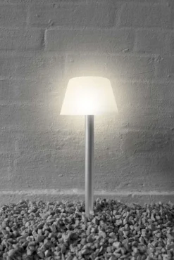 Best SunLight Lampe m. Spyd H37 cm, Hvid/Stål Lamper Til Haven Og Terrassen|Solcellelamper