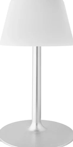 Online SunLight Loungelampe H, Hvid/Stål Lamper Til Haven Og Terrassen|Solcellelamper