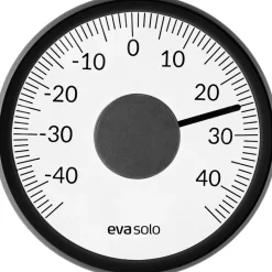 Eva Solo Uderum|Ure Og Vejrstationer > Udendørstermometer Til Vindue Ø11 cm, Sort/Hvid