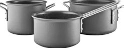 Sale Eva Trio Grey Line Grydesæt m. Keramisk Slip-Let Belægning 3 stk, Grå