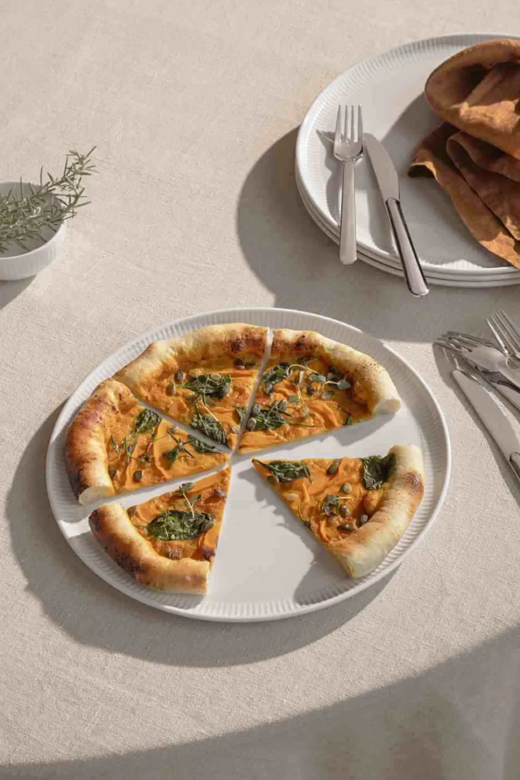 Clearance Legio Nova Pizzatallerken 31,5 cm, Hvid Pizzatallerkener
