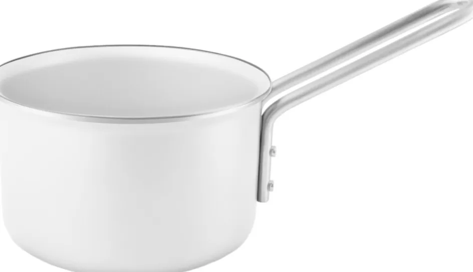 Online Eva Trio White Line Kasserolle m. Keramisk Slip-Let Belægning 13 cm/1,1 L, Recycled Stål