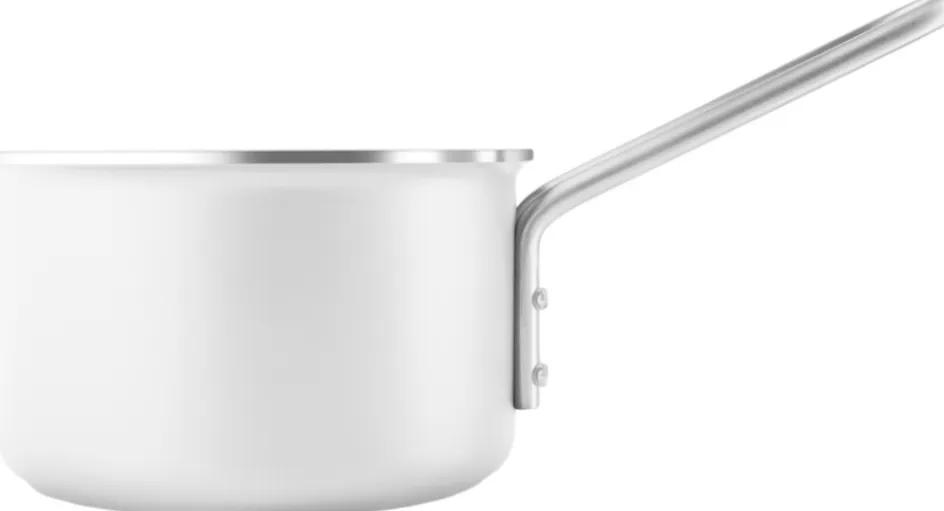 Online Eva Trio White Line Kasserolle m. Keramisk Slip-Let Belægning 13 cm/1,1 L, Recycled Stål