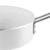 Eva Trio Pander > White Line Sauterpande m. Keramisk Slip-Let Belægning 24 cm, Hvid Recycled Stål