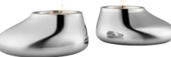 Clearance Eva Solo Mellow Fyrfadsstage 2 stk. H4 cm, Rustfrit Stål