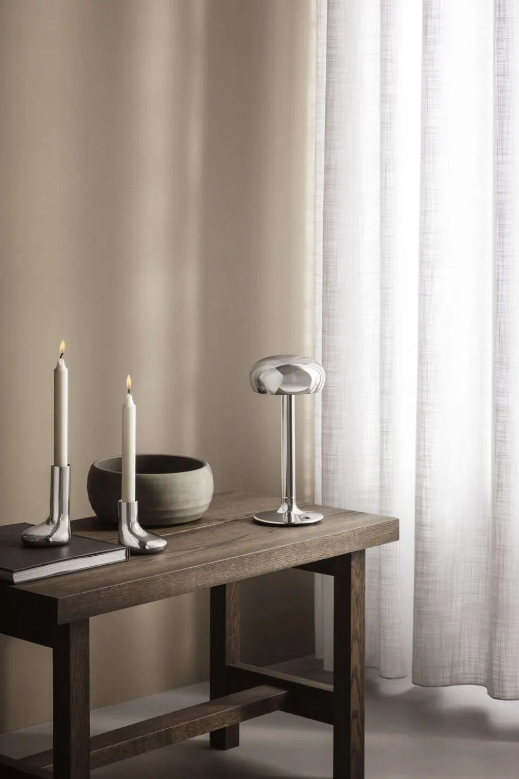 Hot Mellow Lysestage H, Rustfrit Stål Lysestager