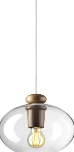 FDB Møbler U2 Hiti Pendel Ø26 cm, Valnød/Glas