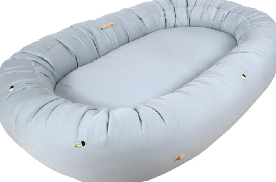 Sale FILIBABBA Babynest 2. Generation Cool Summer 56x89 cm, Pearl Blue
