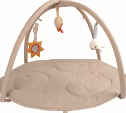 Clearance FILIBABBA Fjord Aktivitetstæppe m. Aktivitslegetøj Ø90 cm, Beige
