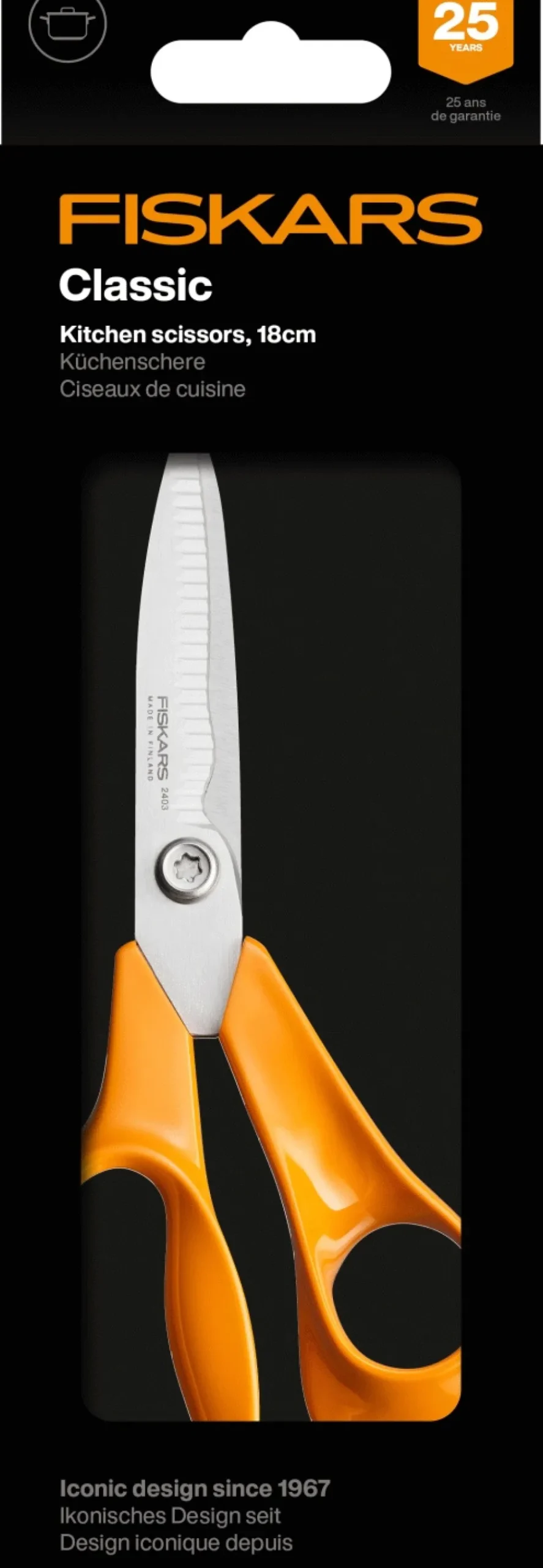 Best Fiskars Classic Køkkensaks 18 cm, Orange
