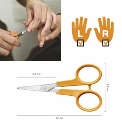 Hot Classic Neglesaks Krum 10 cm, Orange Skæreredskaber