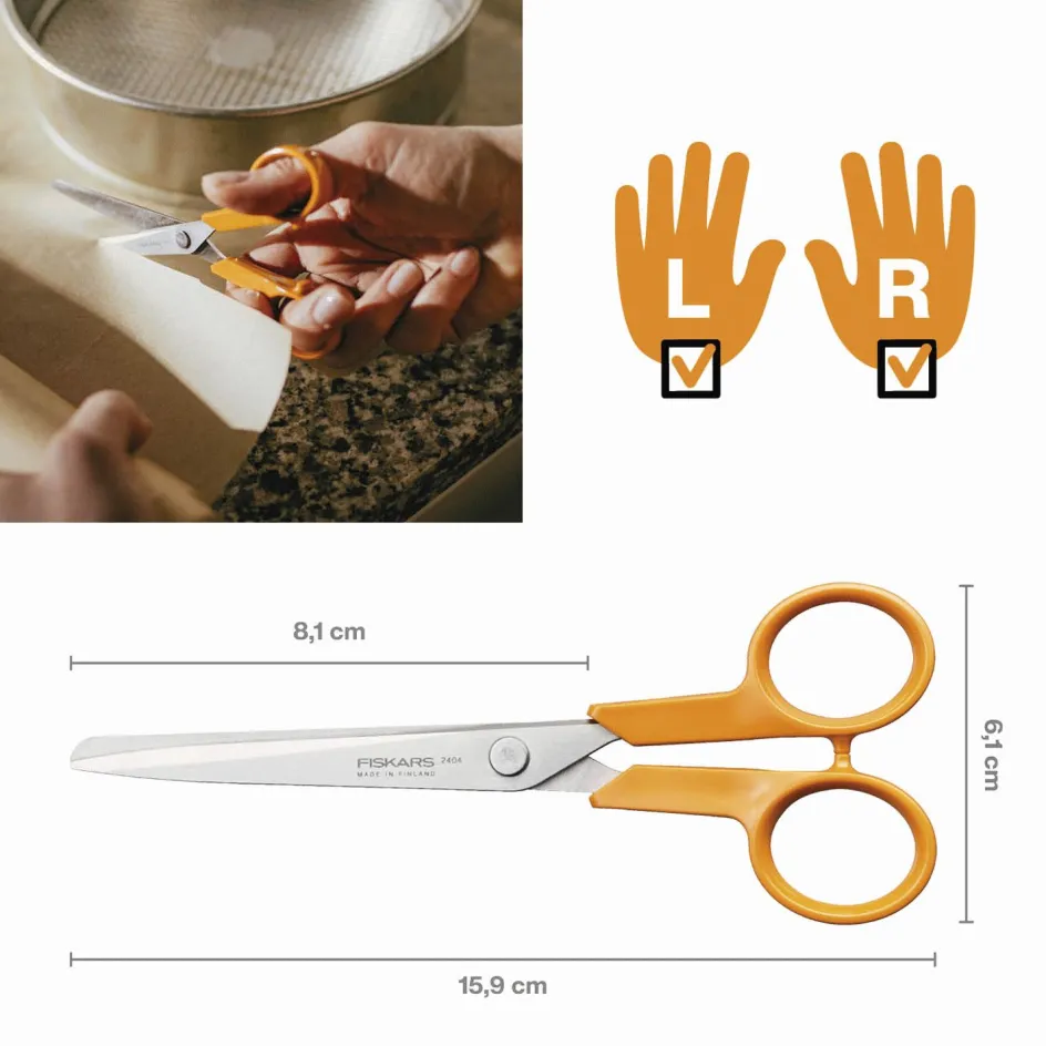 Fiskars Classic Universalsaks 16 cm, Orange