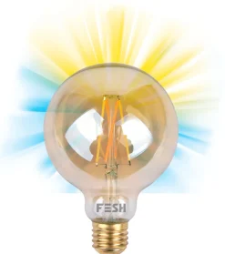 Foss Europe E27 Led-Pærer|Dekorationspærer > Foss FESH Smart Home Pære LED E27 5,5W Dæmpbar, Amber