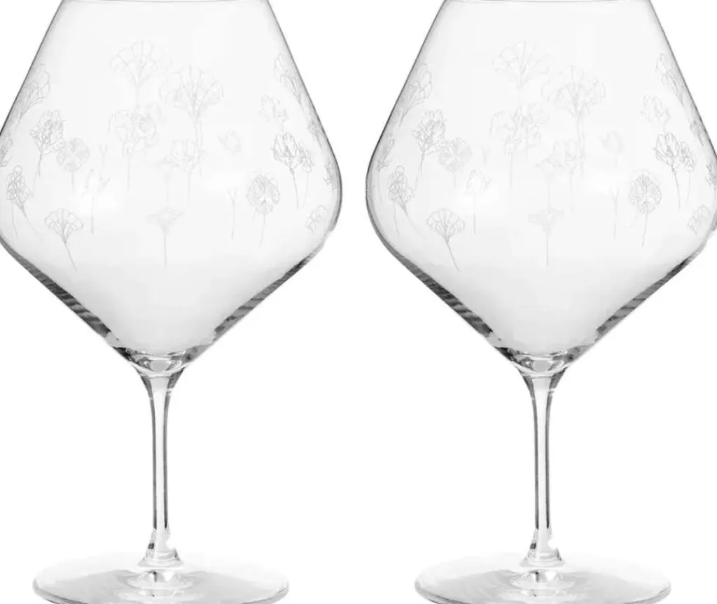Clearance Flower Rødvinsglas 2 stk. 89 cl Vinglas|Vinglas