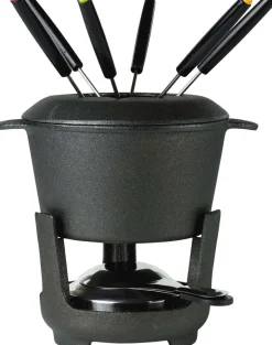 Hot Funktion Fonduesæt m. Gafler 10 Dele, Støbejern