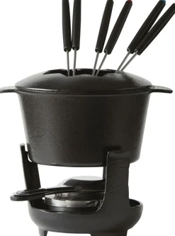 Hot Funktion Fonduesæt m. Gafler 10 Dele, Støbejern