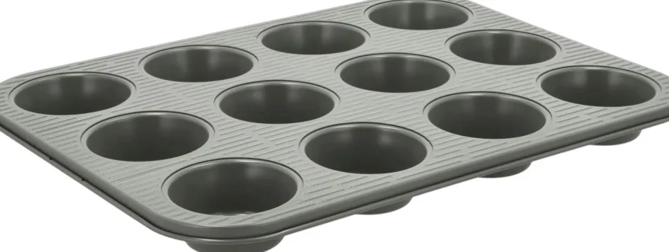 Best Funktion Line Muffinform t. 12 stk, Grå
