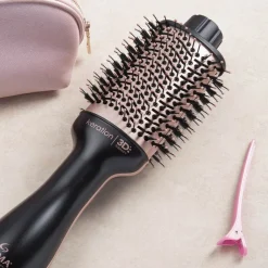 GA.MA Professional Børster > Keration Hårbørste, Sort/Pink
