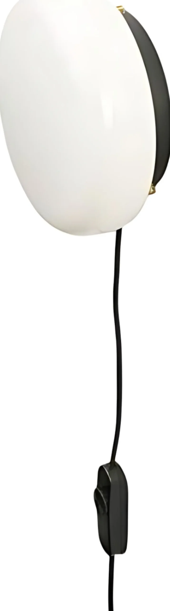 New Opa Væg- og Loftlampe, Opal Glas/Sort Væglamper|Loftlamper