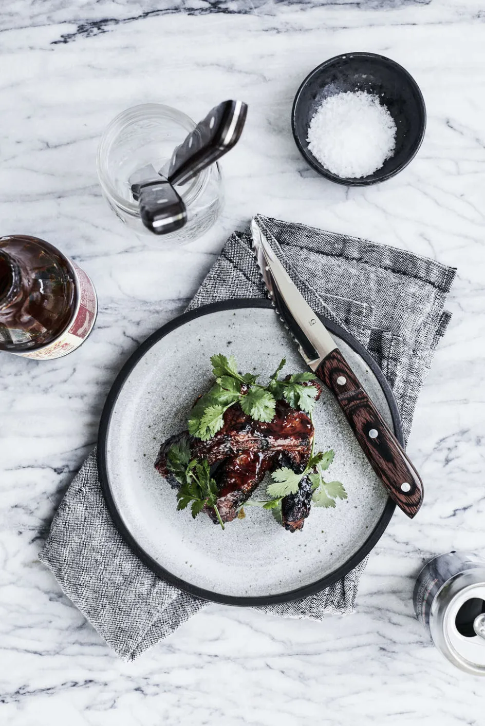 Gense Old Farmer Classic Steakkniv XL 4 stk, Træ/Stål