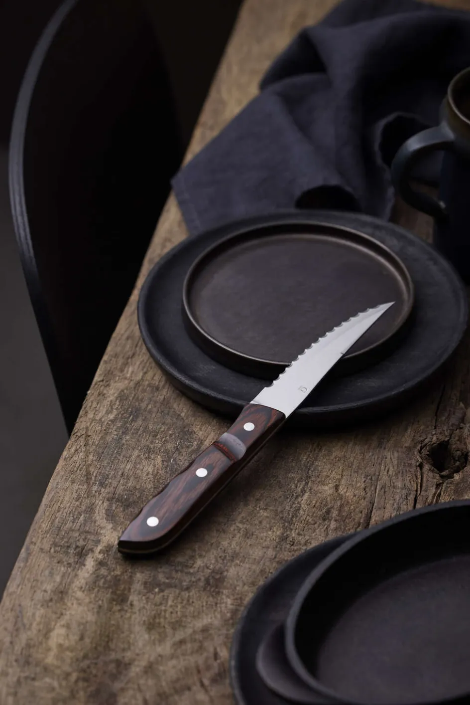 Gense Old Farmer Classic Steakkniv XL 4 stk, Træ/Stål