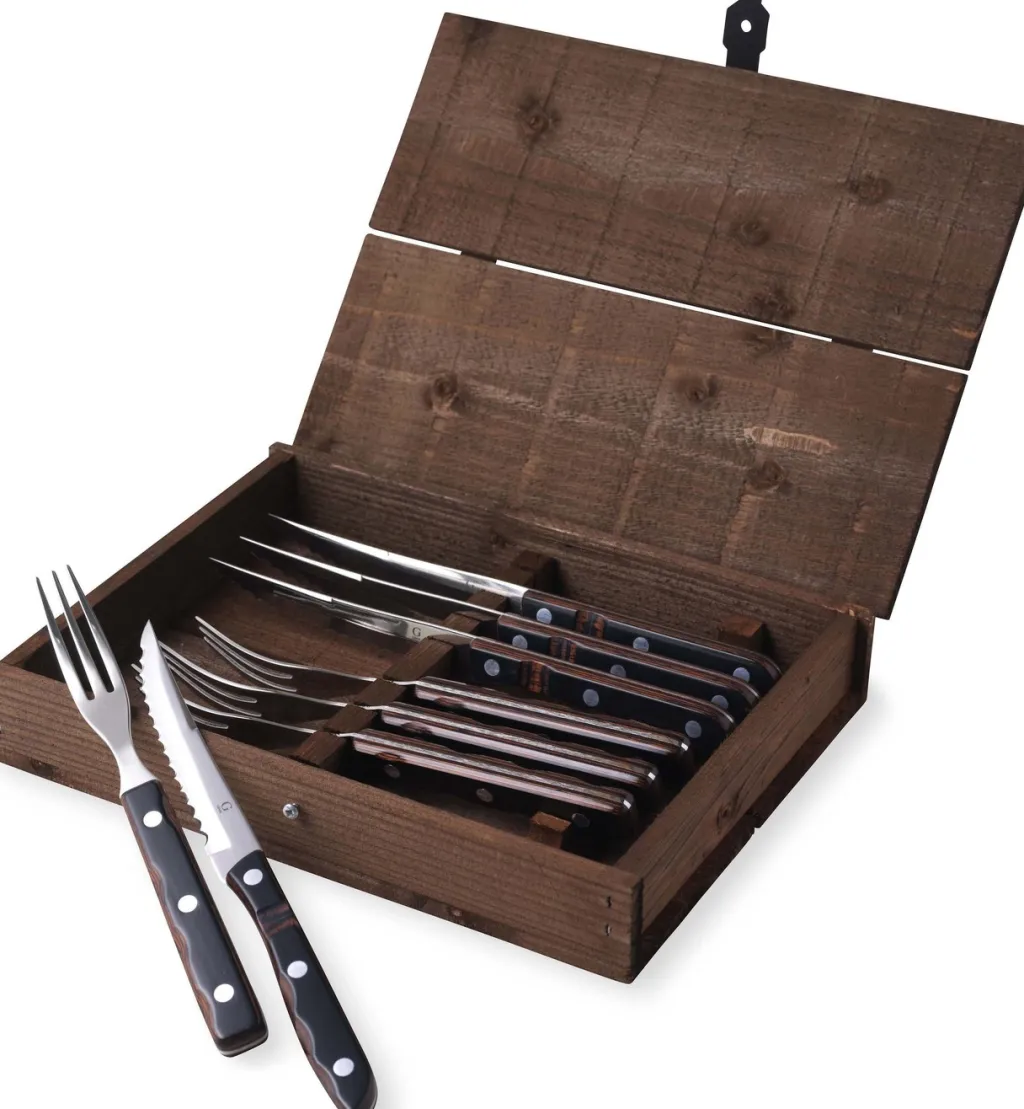 Gense Steakbestik|Bestiksæt > Old Farmer Classic Steakbestik , Træ/Stål