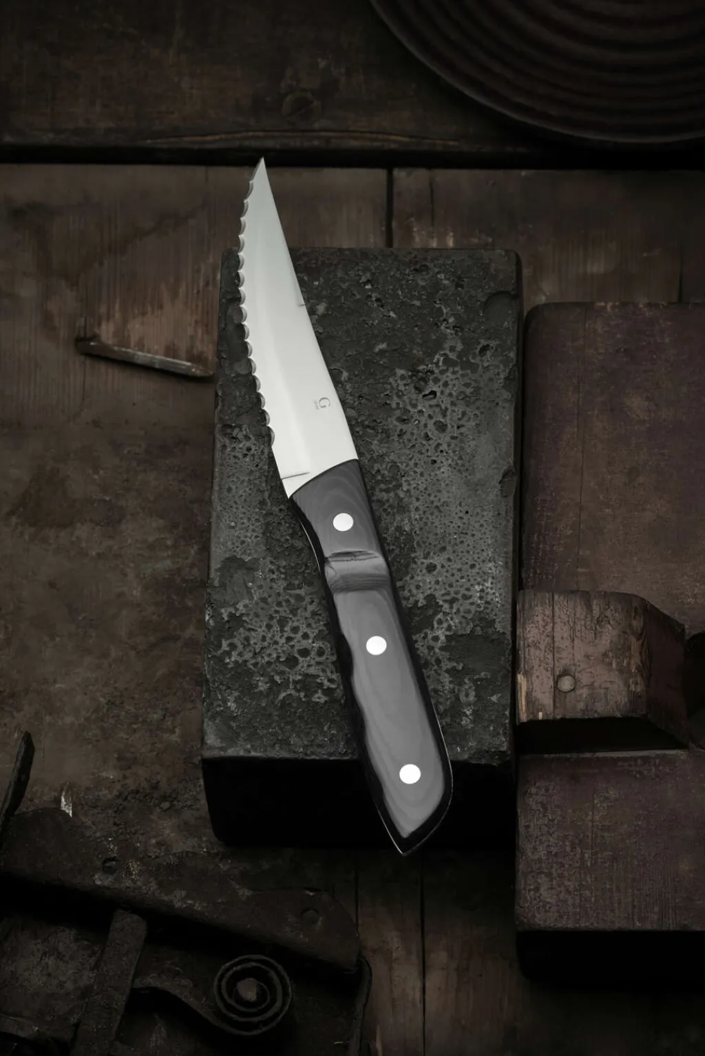 Discount Old Farmer Micarta Steakkniv XL 4 stk, Sort/Stål Steakbestik