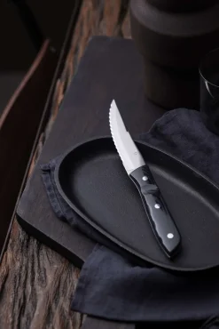Online Old Farmer Micarta Steakkniv XL 2 stk, Sort/Stål Steakbestik