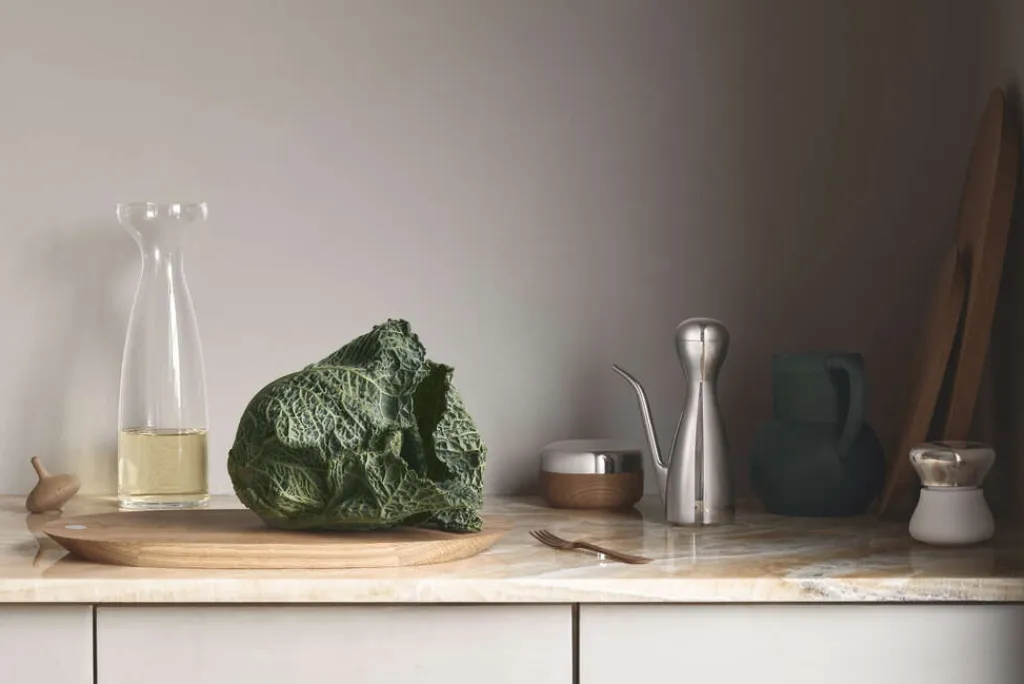 Georg Jensen Salt Og Peber|Salt Og Peber > Alfredo Saltkar, Blankt Stål/Eg
