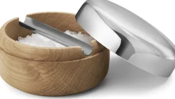 Georg Jensen Salt Og Peber|Salt Og Peber > Alfredo Saltkar, Blankt Stål/Eg