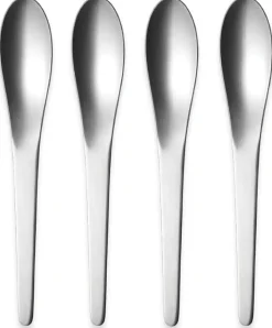 Georg Jensen Spiseskeer > Arne Jacobsen Dessertskeer 4 stk, Mat Stål