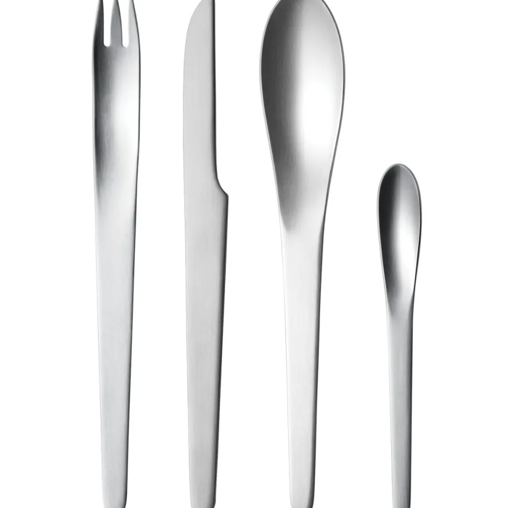 New Arne Jacobsen Bestiksæt , Mat Stål Bestiksæt