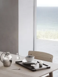 Georg Jensen Salt Og Peber|Salt Og Peber > Bernadotte Saltkar m. Ske Ø7,4 cm, Blankt Stål