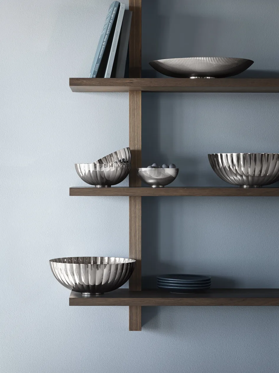 Hot Georg Jensen Bernadotte Skål , Blankt Stål