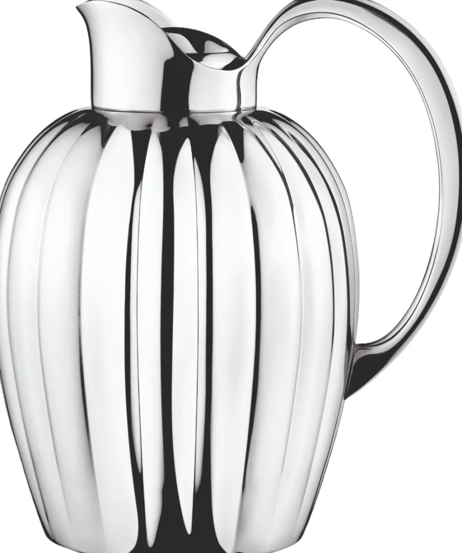 Outlet Georg Jensen Bernadotte Termokande m. Push Låg 1 L, Krom