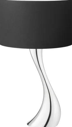 Hot Georg Jensen Cobra Bordlampe H46 cm, Blankt Stål/Sort
