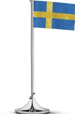 Clearance Georg Jensen Georg Svensk Bordflag H39 cm, Blankt Stål