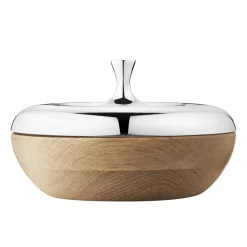 Georg Jensen Stue|Småopbevaring Og Organisering > Henning Koppel Turnip Bonbonniere, Blankt Stål/Egetræ